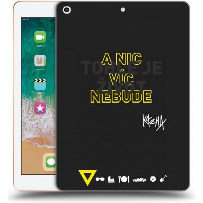 Picasee silikonový černý obal pro Apple iPad 9.7" 2018 6. gen Kazma TOHLE JE ŽIVOT A NIC VÍC NEBUDE