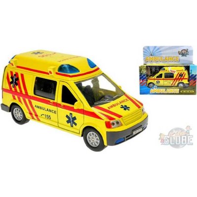 Kids Globe Ambulance auto kovové 1 cm PB sanitka se zvukem a světlem – Hledejceny.cz