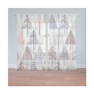 Sablio Záclony Barevné stromky: 2ks 150x250cm – Hledejceny.cz