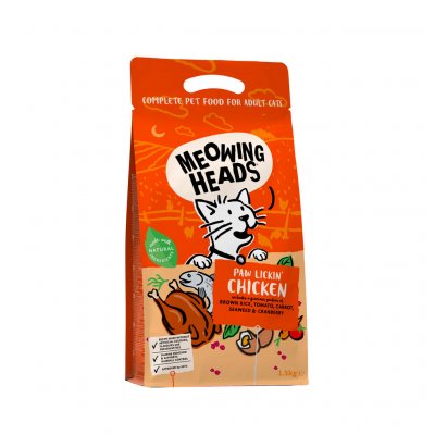 Meowing Granule pro kočky Heads Paw Lickin’ Chicken 1,5 kg – Zboží Mobilmania