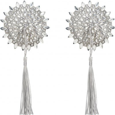 Obsessive Nálepky na bradavky Mistiqua Stříbrná Uni – Zboží Dáma