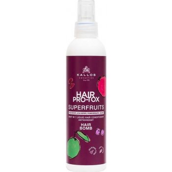 Kallos Cosmetics Hair Pro-Tox Superfruits Hair Bomb posilující bezoplachový kondicionér na vlasy 200 ml