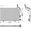 Autoklimatizace a nezávislé topení DENSO Kondenzátor, klimatizace DCN10050