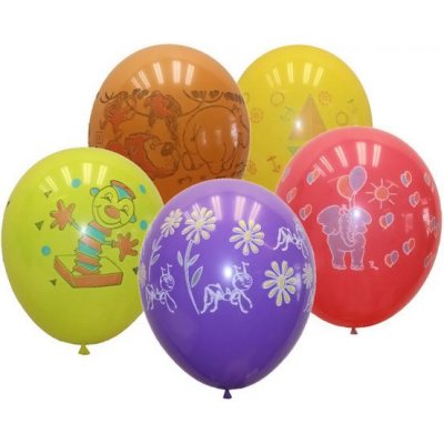 GEMAR Balónek nafukovací kulatý s potiskem pastelový 26 82cm různé druhy GD90 – Zboží Dáma