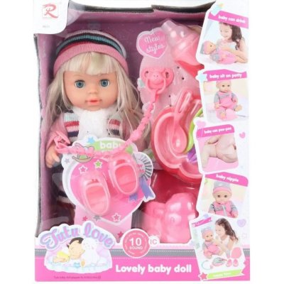 Lovely Baby Doll čůrací se zvuky a doplňky 30cm – Zbozi.Blesk.cz