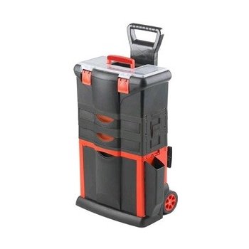 TOOD Plastový pojízdný kufr, tažná rukojeť 460x330x730mm s 2x zásuvkou