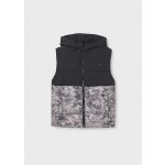 Mayoral vesta s kapucí a vzorem oboustranná Melange černá – Zboží Dáma