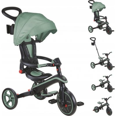 Globber EXPLORER TRIKE FOLDABLE 4in1 Zelená – Zboží Dáma