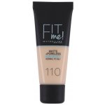 Maybelline Fit Me! Matte + Poreless sjednocující make-up s matujícím efektem 110 Porcelain 30 ml – Zboží Mobilmania