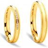 Prsteny Savicki Snubní prsteny žluté zlato ploché SAVOBR321