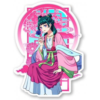 Deníky Apatykářky Samolepka Pink Maomao – Zboží Živě