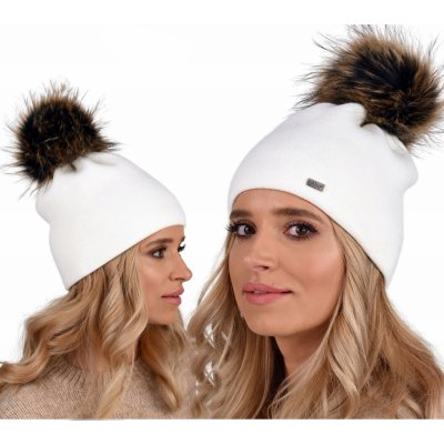 Fashionweek dámská zimní čepice s bambulí ZIZI15/A13 Bílá – Hledejceny.cz