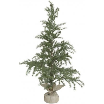 Chic Antique Zasněžený vánoční borovicový stromek v jutě a se šiškami Pine Tree - 60*120 cm - Chic Antique – Hledejceny.cz
