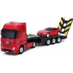 Rastar Kamion 2v1 Mercedes-Benz Actros + AMG GT3 červená RTR 1:24 – Zbozi.Blesk.cz