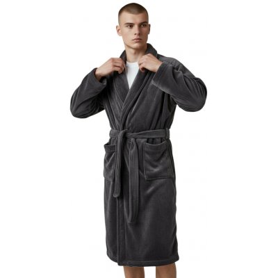 F2F pánský župan šedé barvy šedá – Sleviste.cz