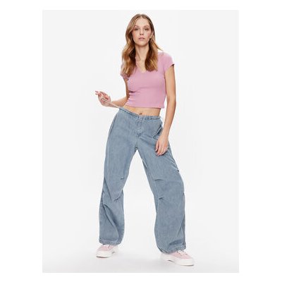BDG Urban Outfitters BDG BAGGY CARGO BLEACH 76473677 Tmavomodrá Relaxed Fit – Hledejceny.cz