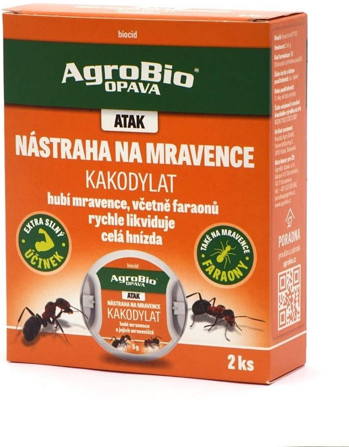 AgroBio ATAK Nástraha na mravence Kakodylat domečky 2 ks