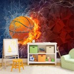 Tapeta SABLIO Basketbalový míč, rozměry 208x125 cm – Hledejceny.cz