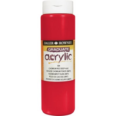 Daler Rowney Graduate akrylová barva cadmium red deep hue 500 ml 1 ks – Hledejceny.cz