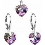 Pavona Sada šperků s krystaly Swarovski náušnice a přívěsek fialová srdce 39003.5 – Zboží Mobilmania