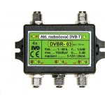 Ivo DVBR-03 aktivní rozbočovač 4x výstup"F" 5dB zisk – Sleviste.cz