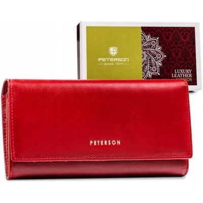 Značková dámská kožená peněženka GDPN360 červená