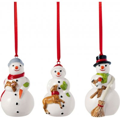 Villeroy & Boch Závěsná vánoční dekorace Nostalgic Ornaments Sněhuláci 3 ks 14-8331-6693 – Zboží Dáma