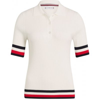 Tommy Hilfiger Tričko Lenox Pullover Polo dámské ecru – Zboží Dáma