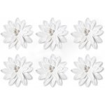 Galeria Papieru Papírové květiny samolepicí Dalia bílá, 6ks – Zboží Mobilmania