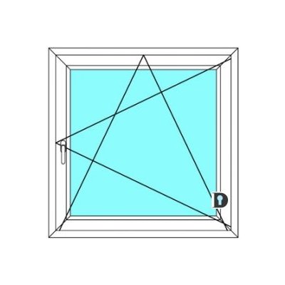 Ekosun Plastové okno Ekosun 6 Jednokřídlé Otevírací a sklopné 70x100 Dekor - Dekor – Zbozi.Blesk.cz