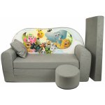 Fimex Dětská rozkládací pohovka + taburet Afrika šedá – Zboží Dáma Fimex Dětská rozkládací pohovka + taburet Afrika šedá – Zboží Dáma