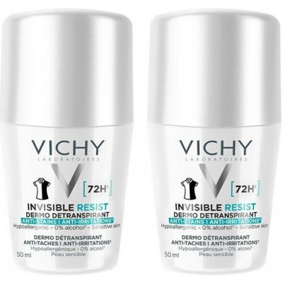 Vichy Sada kuličkových antiperspirantů Invisible Resist 72H 2 x 50 ml – Zboží Dáma