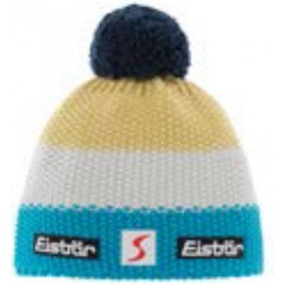 Zimní čepice EISBÄR Star Pompon MÜ SP Kids Banana/White/Blue – Zbozi.Blesk.cz