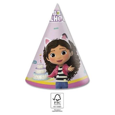 Papírové čepičky Gábinin kouzelný domek 6ks - Procos – Zboží Dáma