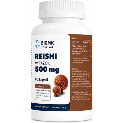 BIOMIC MEDICAL Reishi 500 mg 90 kapslí – Hledejceny.cz