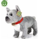 Plyšák Eco-Friendly pes buldoček šedý 30 cm