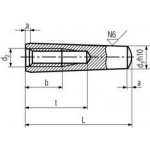 kolík 6x26 h10 BEZ PÚ kalený kužel+vnitřní závit DIN 7978 [1 ks] – Sleviste.cz