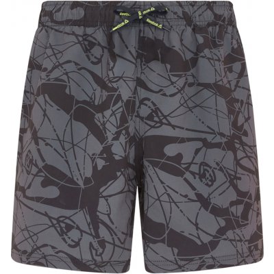 Reebok pánské koupací kraťasy černá/šedá – Zboží Dáma