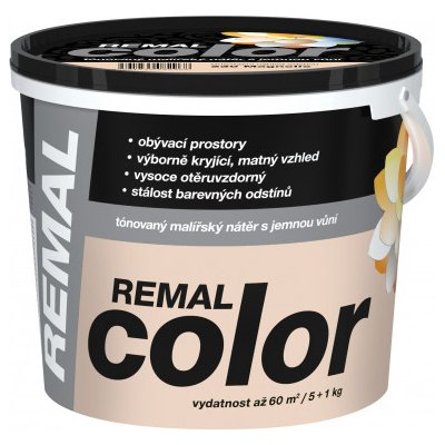 Barvy A Laky Hostivař Remal Color natónovaná malířská barva, otěruvzdorná, odstín 270 Cappuccino, 5 + 1 kg – Zboží Mobilmania