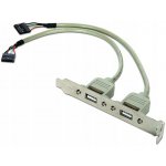 Záslepka s 2x USB 2.0 porty - zadní do case – Zboží Živě