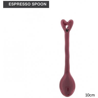 Bastion Collections Keramická lžička Espresso rose heart plochá 10 cm – Zboží Dáma