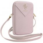 Guess PU Grained 4G Metal Logo se Zipem Pink – Zboží Živě