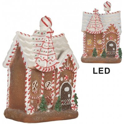 Perníková LED chaloupka Gingerbread Cotti - 16*12*23 cm - Clayre & Eef – Hledejceny.cz