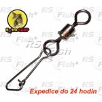 Zfish Obratlík S Karabinkou Rolling Swivel a Hooked Snap Velikost 8 10 ks Nosnost 23 kg – Zboží Dáma