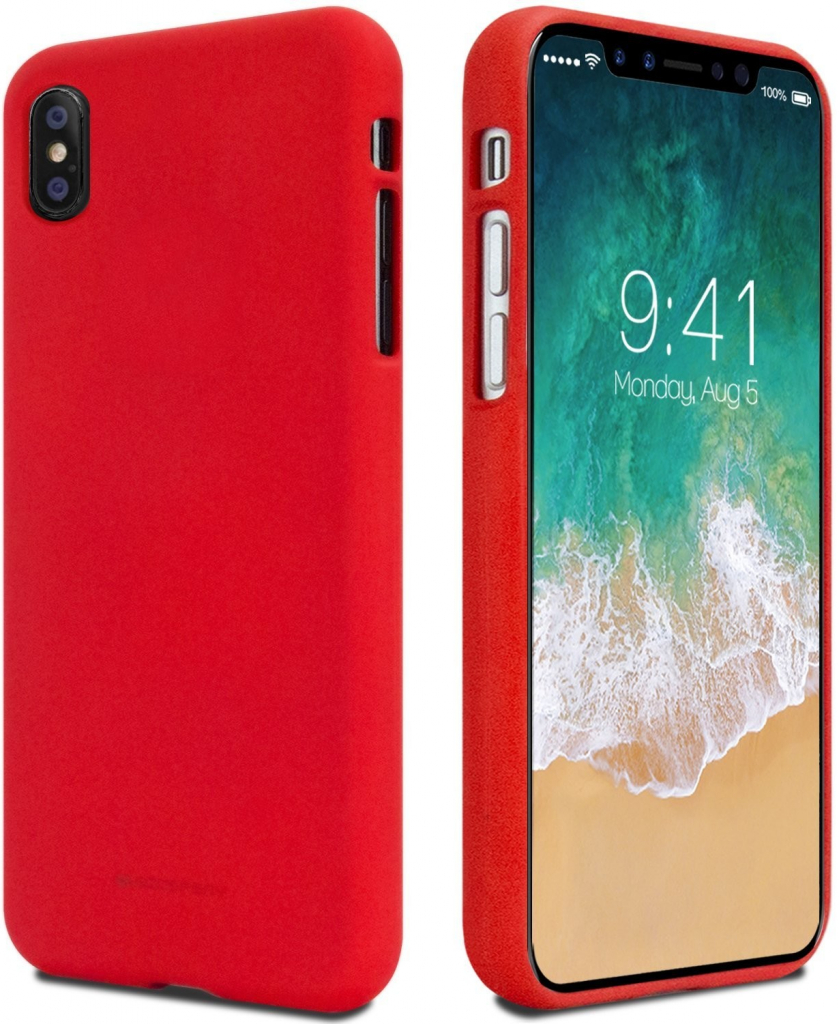 Pouzdro Mercury iPhone XS / X - Soft Feeling Red