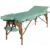 Masážní stůl a židle Pro salony Ekonomic 3 zónový dřevěný masérský stůl zelená