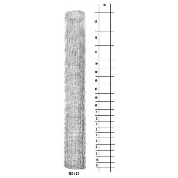 Lesnické pletivo uzlové - výška 160 cm, drát 1,6/2,0 mm, 20 drátů