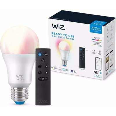 WiZ Philips Colors 60W E27 A60 + dálkový ovladač stmívatelná, nastavitelná teplota barev, barevná