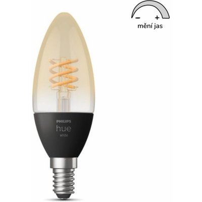 Philips Chytrá žárovka Hue Bluetooth, filament, 4,5W, E14, White – Hledejceny.cz