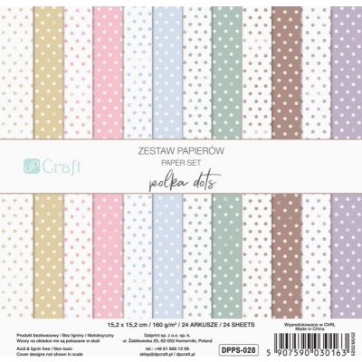 Dp Craft Sada jednostranných papírů 15,2 × 15,2 cm Polka Dots 24 ks – Hledejceny.cz